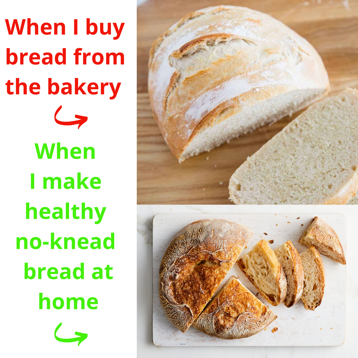 THE EASIEST RECIPE  FOR  No-Knead   Bread     –A STEP-BY-STEP VISUAL GUIDE!